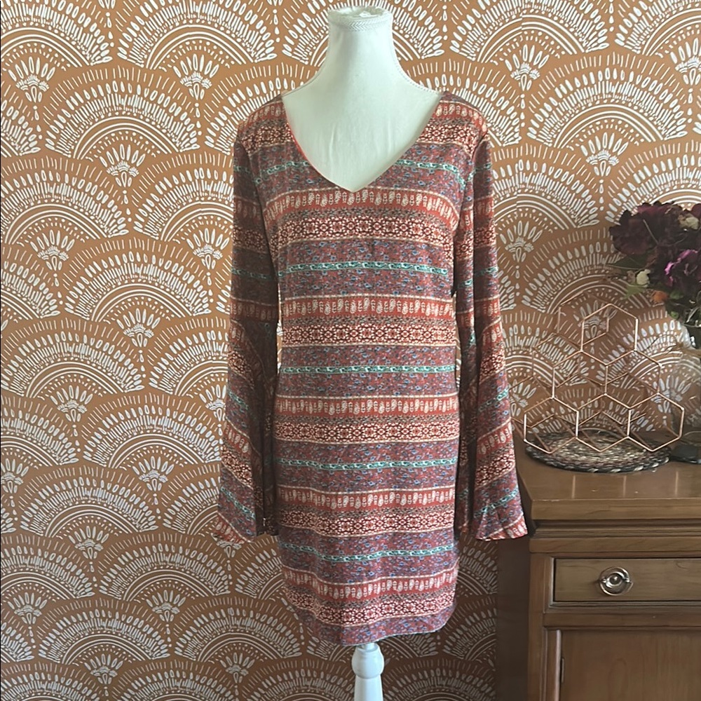 Pink Owl Earthy Long Sleeve Dress